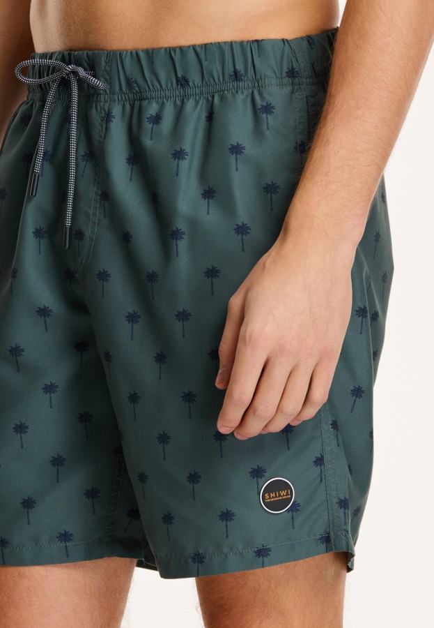 Afbeelding van 1431110222 - SCRATCHED PALM - 720 - Smokey Green - Swim Short - Shiwi